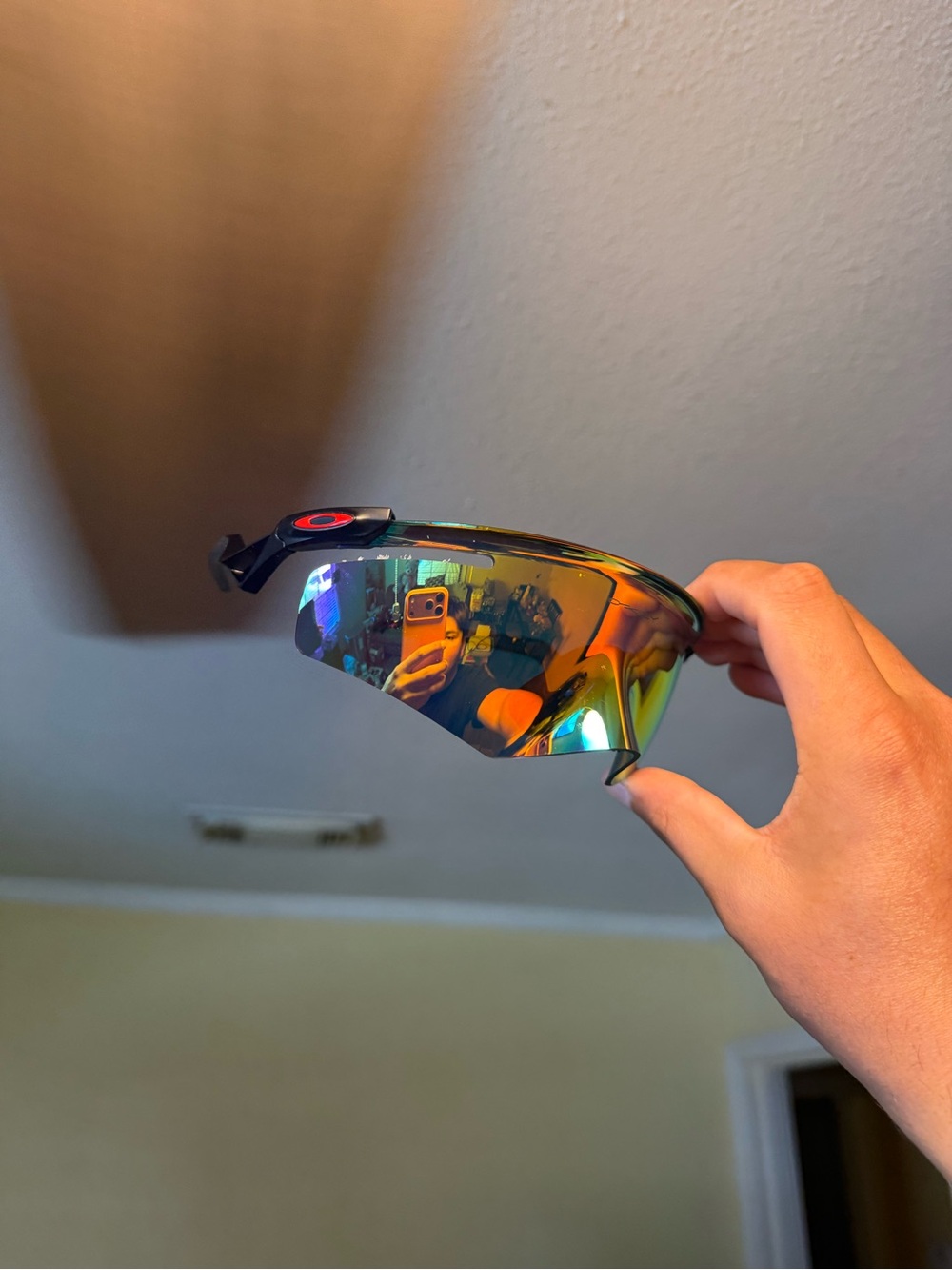 Oakley Iridium Multi-Color Shield Lens Sunglasses Oakleys